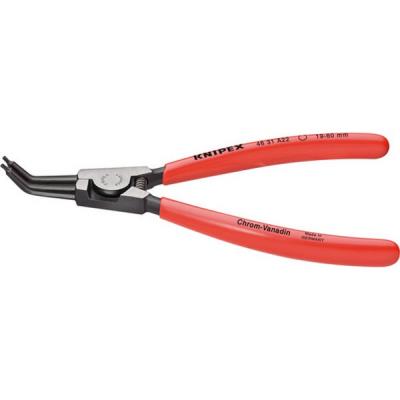 Pince pour circlips extérieurs, becs courbés à 45°, Dimensions : A 22, Ø d'arbre 19-60 mm, Long. 185 mm