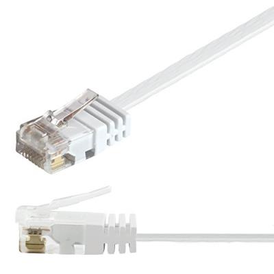 Ligawo ® réseau cat6 câble rj45 patch plat conception mince et flexible câble plat de 1m - blanc 1014111
