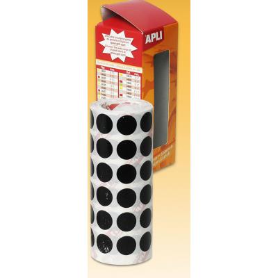 Gommettes rouleau - Rond Ø 15 mm - Noir x 2 832
