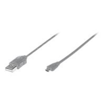 Manhattan - USB-kabel - USB (M) naar mini USB type B (M) - USB 2.0 - 3 m - grijs
