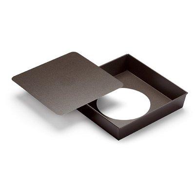 Gobel - Moule métal anti-adhérent - Manqué carré fond mobile 24 cm