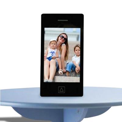 Cadre photo en forme de smartphone blanc