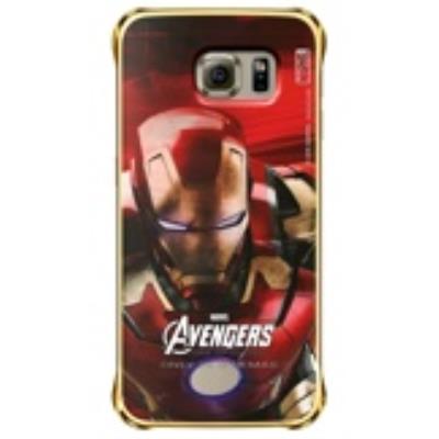 Samsung Clear Cover Avengers Edition Iron Man - Achterzijde behuizing voor mobiele telefoon - rood, goud - voor Galaxy S6
