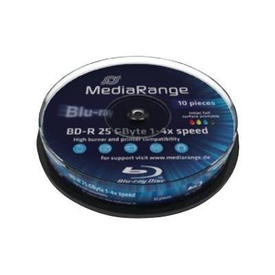 MediaRange Inkjet Fullsurface-Printable - BD-R x 10 - 25 GB - opslagmedia