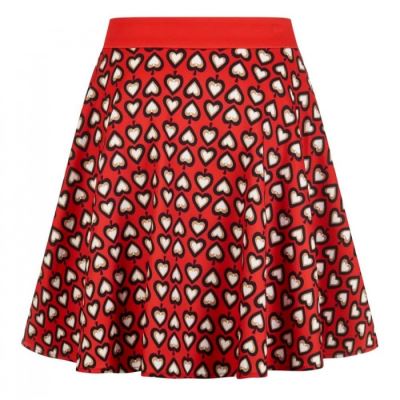 jupe rouge a coeur blanc 38 ideal pin up rockabilly rock roll