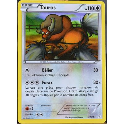 carte Pokémon 57/83 Tauros 110 PV État correct - Pokémon reconditionné disponible sur Fnac