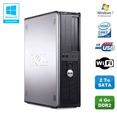 Pc dell optiplex 330 dt intel core 2 duo e4300 1.8ghz 4go ddr2 wifi 2to w7 pro