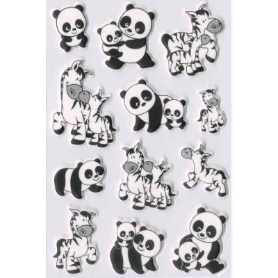 Herma sticker magic familles de pandas et de zbres, foam 6021