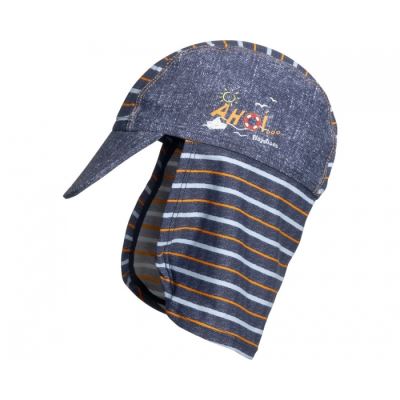 capuchon Ahoi bleu junior résistant aux UV 49 cm