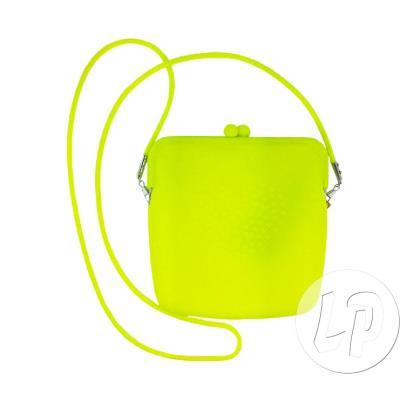 sac à main en silicone néon 20cm jaune