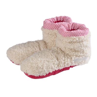 chaussons chauffants femmes blanc/rouge taille 37-42
