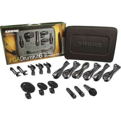 Micros filaires SHURE PGADRUMKIT6 Kit percussions