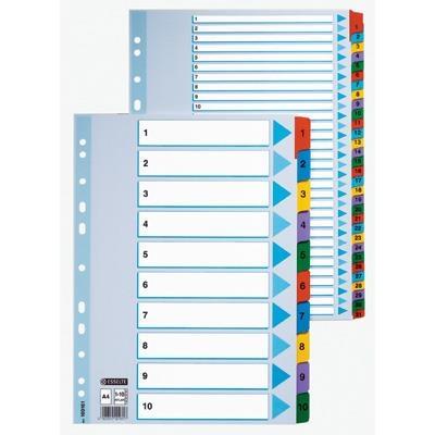Esselte a4 mylar 1-5 partie dividers - multicolore 100160