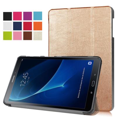 Etui en PU trois plis pour Samsung Galaxy Tab A 10.1 T580/T585 (2016) - Gold