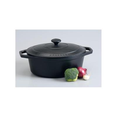 Cocotte en fonte ovale 31cm Chasseur - Noire