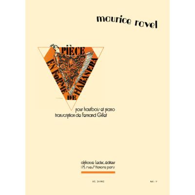 Partitions classique LEDUC RAVEL MAURICE - PIECE EN FORME DE HABANERA - VIOLONCELLE ET PIANO Hautbois
