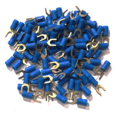 Cosses Electriques Fourche De 5 Bleues Sachet De 100 Cosses