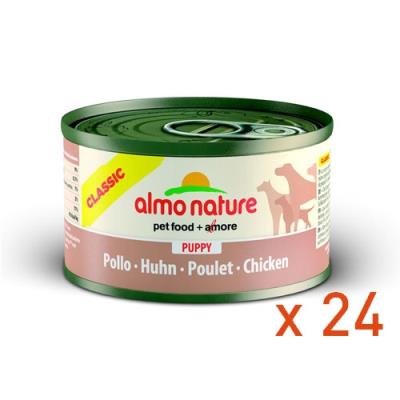Recettes almo nature classic pour chiot au poulet 24 boites 95 g