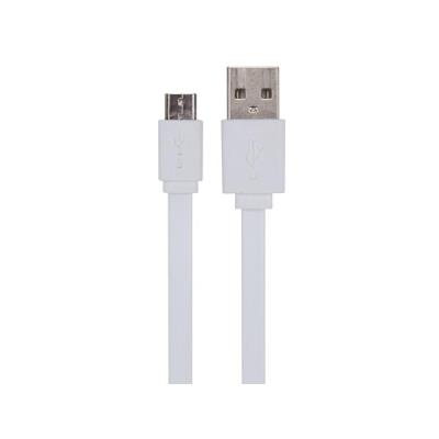 Câble usb a mâle vers micro-usb mâle avec gaine plate & flexible - blanc - 1 m velleman pcmp83w