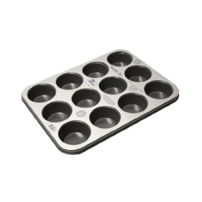 prochef moule pour 12 muffins avec revêtement en téflon silicone