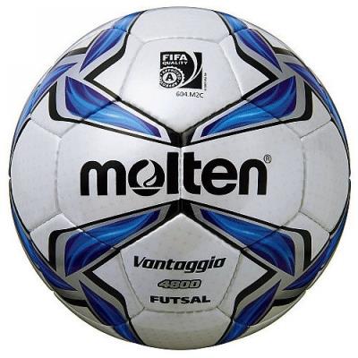 Molten ballon de football pour foot en salle blanc bleu argent - 4 f9v4800
