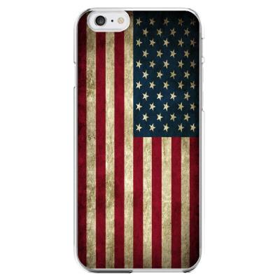 Coque Silicone IPHONE 6/6S Drapeau Etats-Unis USA Américain Vintage APPLE Transparente Protection Gel Housse Etui