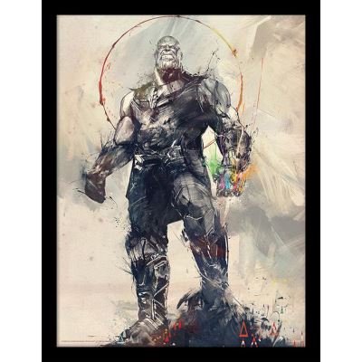 MARVEL - Framed 30X40 Print - Avengers: Infinity War - Thanos Sketch