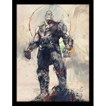 MARVEL - Framed 30X40 Print - Avengers: Infinity War - Thanos Sketch