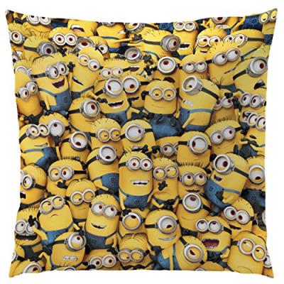 Cti 042353 les minions coussin polyester jaune/gris 40 x 40 cm