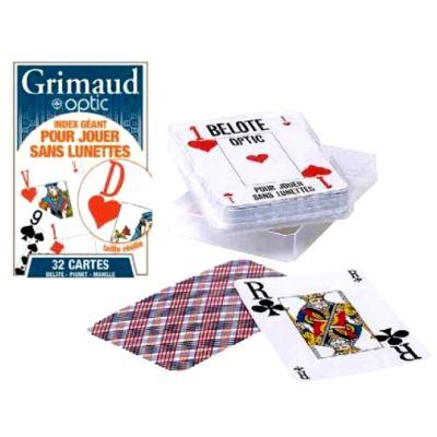 France Cartes - Jeu de 32 cartes - Qualité Grimaud - Belote Optic