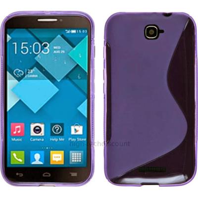 Housse etui coque silicone gel pour Alcatel One Touch Pop C7 7041D + film ecran - MAUVE