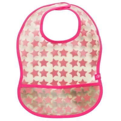Bavoir plastifié starlight magenta