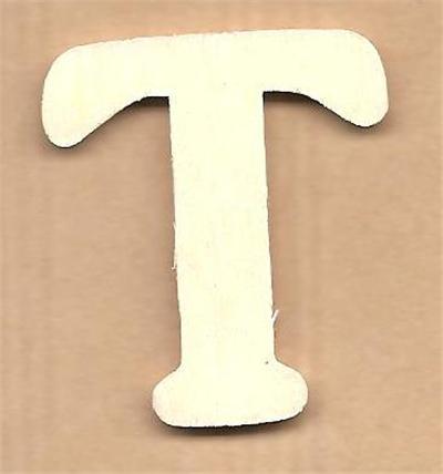 Lettre en bois 4 cm T