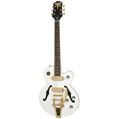 Guitares électriques EPIPHONE WILDKAT WHITE ROYALE VEC BIGSBY Demi-caisse