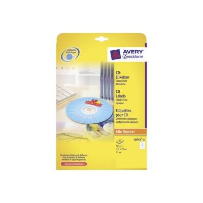 Avery CD/DVD Labels - CD/DVD-etiketten - 50 etiket(ten)