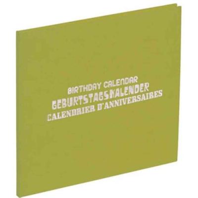 Calendrier danniversaire, vert pâle, 48 pages pagna 12350-17
