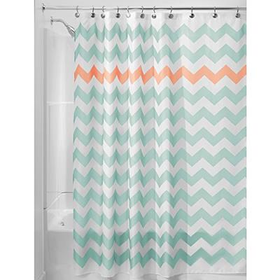 Interdesign 43025eu chevron rideau de douche polyester aruba/corail 183 x 183 cm