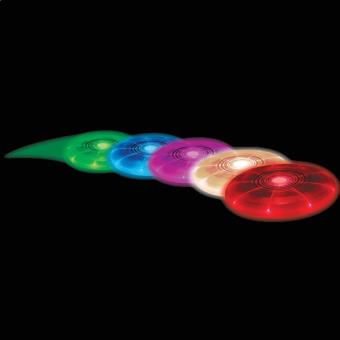 Frisbee LED Lumineux Lotvic - Disque Avec 12 Effets Lumineux, étanche IP65 - Diamètre 27 Cm, Rechargeable - Jouet Pour Extérieur à Partir De 6 Ans