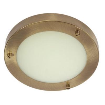 Oaks Lighting Rondo Plafonnier De Salle De Bain Ampoule G9 Finition Laiton Antique