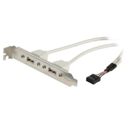 Valueline adaptateur de slot usb 2.0 à connecteurs 2x usb 8 broches femelles internes vers 2x adaptateurs de slot usb a 0,50 m n