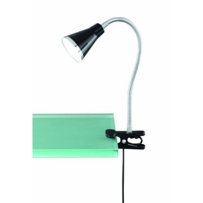 reality leuchten r22711101 lampe flexible à pince 1 ampoule led smd 5 w 240 lm 3000 k noir 45 cm couleur : noir