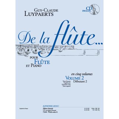 Méthodes et pédagogie LEDUC LUYPAERTS - DE LA FLUTE VOL.2 + CD - NIVEAU DEBUTANT 2 Flute