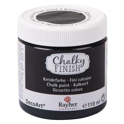 Peinture craie (Chalky Finish) - noir ébène - 118 ml - Rayher