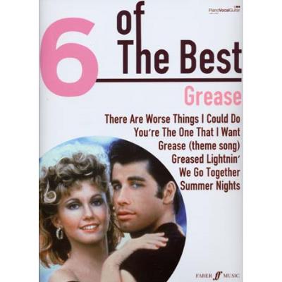Partitions variété, pop, rock... FABER MUSIC GREASE 6 OF THE BEST - PVG Musique films - comédies musical