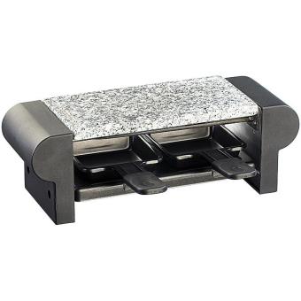 Mini-raclette ''Duo'' avec gril et pierre à cuisson - noir - Raclette -  Achat & prix