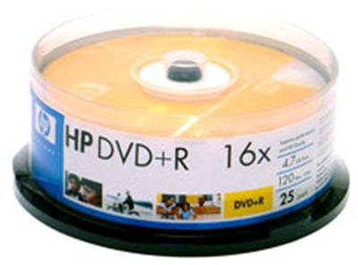 DVD+R 4.7Go 16x, 25 pièces en cake box