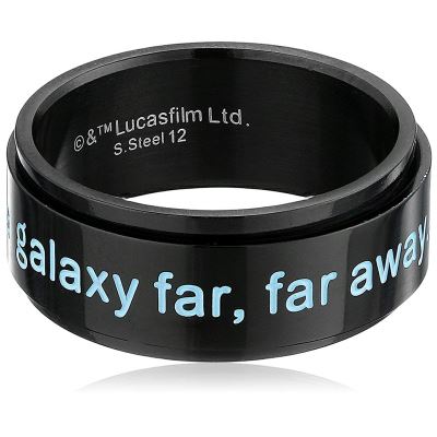 Star Wars Jewelry Bague Pour Homme En Acier Inoxydable Noir