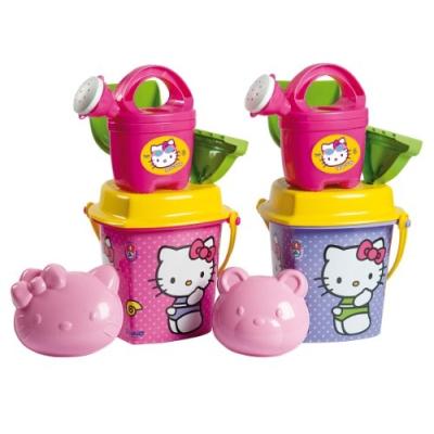 ANDRONI - 1340 HK - JEU DE PLEIN AIR - SEAU GARNI COEUR DÉCOR HELLO KITTY - 19 CM