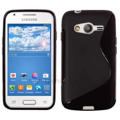Housse etui coque silicone gel fine pour Samsung G357 Galaxy Ace 4 4G + film ecran - NOIR