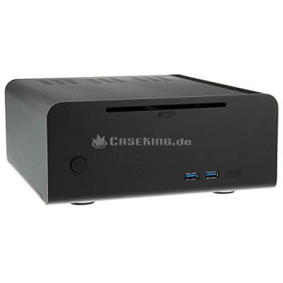 New! streacom fc8 evo fanless home theatre aluminium pc case chassis black st-fc8b-alpha-opt